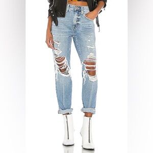 Pistola Light Blue Distressed Boyfriend Jeans